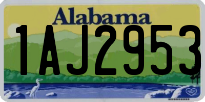 AL license plate 1AJ2953