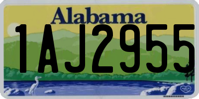 AL license plate 1AJ2955