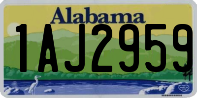AL license plate 1AJ2959