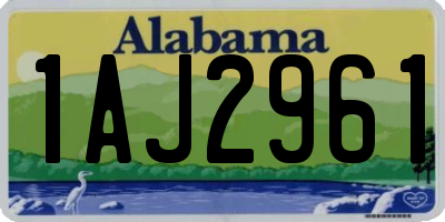 AL license plate 1AJ2961