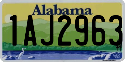 AL license plate 1AJ2963