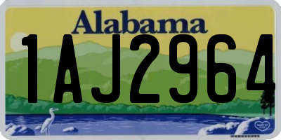 AL license plate 1AJ2964