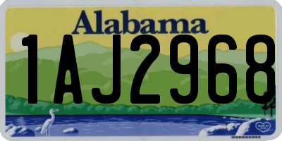 AL license plate 1AJ2968