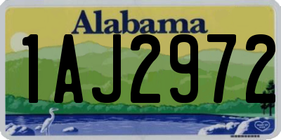 AL license plate 1AJ2972