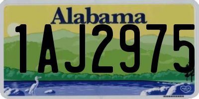 AL license plate 1AJ2975