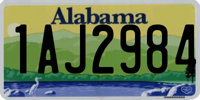 AL license plate 1AJ2984