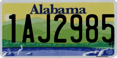 AL license plate 1AJ2985