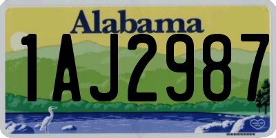 AL license plate 1AJ2987
