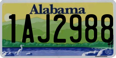 AL license plate 1AJ2988