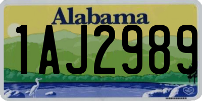 AL license plate 1AJ2989