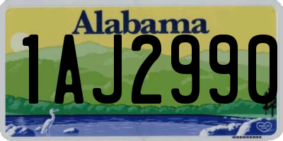 AL license plate 1AJ2990