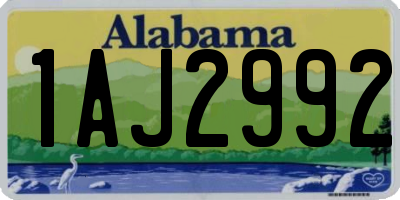 AL license plate 1AJ2992
