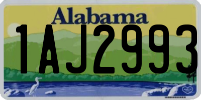 AL license plate 1AJ2993