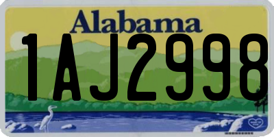 AL license plate 1AJ2998