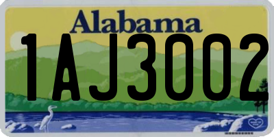AL license plate 1AJ3002