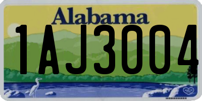 AL license plate 1AJ3004