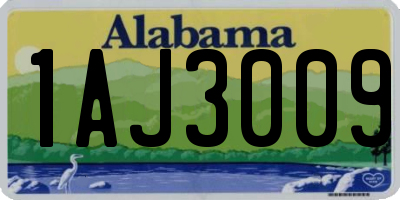 AL license plate 1AJ3009