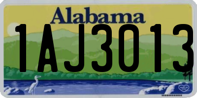 AL license plate 1AJ3013