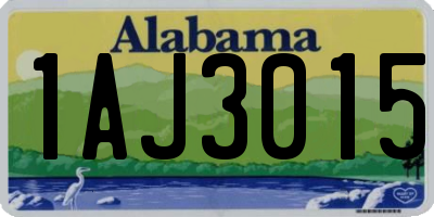 AL license plate 1AJ3015