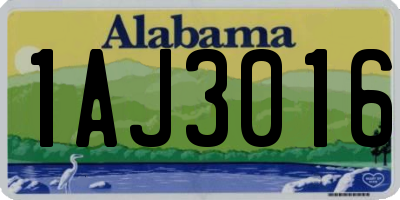 AL license plate 1AJ3016