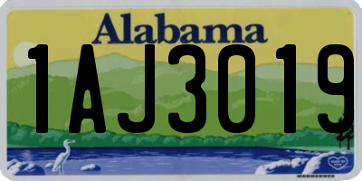AL license plate 1AJ3019