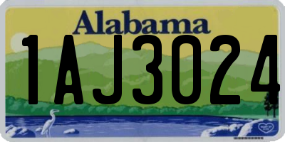 AL license plate 1AJ3024