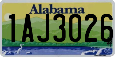 AL license plate 1AJ3026