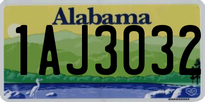 AL license plate 1AJ3032