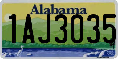 AL license plate 1AJ3035