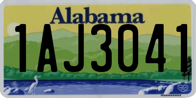 AL license plate 1AJ3041