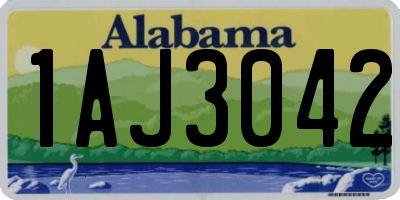 AL license plate 1AJ3042