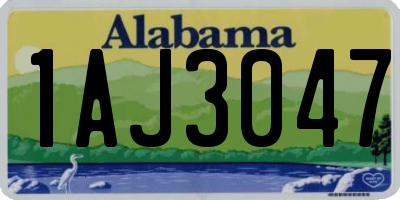 AL license plate 1AJ3047