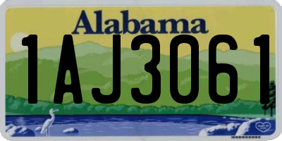 AL license plate 1AJ3061