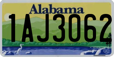 AL license plate 1AJ3062