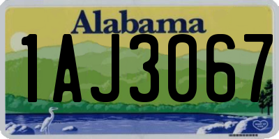 AL license plate 1AJ3067