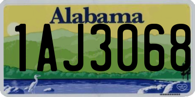 AL license plate 1AJ3068