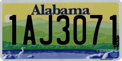 AL license plate 1AJ3071