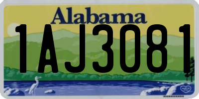 AL license plate 1AJ3081