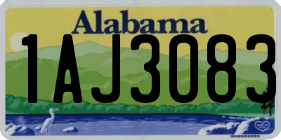 AL license plate 1AJ3083