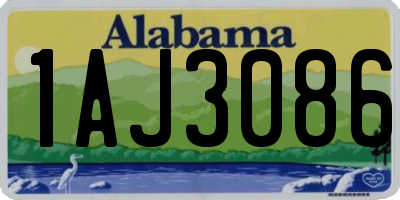 AL license plate 1AJ3086