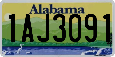 AL license plate 1AJ3091
