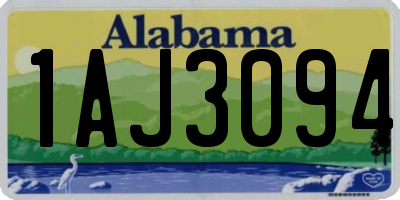 AL license plate 1AJ3094
