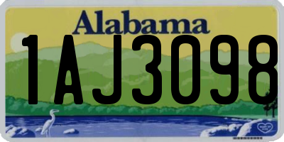 AL license plate 1AJ3098