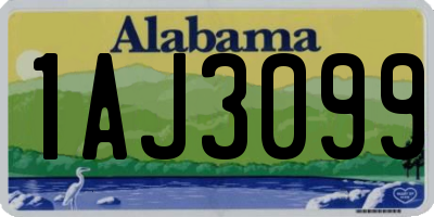 AL license plate 1AJ3099