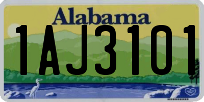 AL license plate 1AJ3101