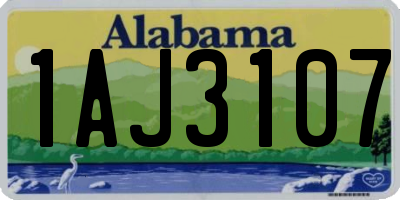 AL license plate 1AJ3107