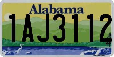 AL license plate 1AJ3112