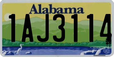 AL license plate 1AJ3114
