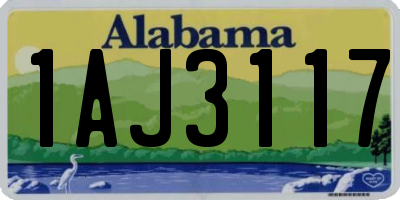 AL license plate 1AJ3117