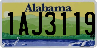AL license plate 1AJ3119
